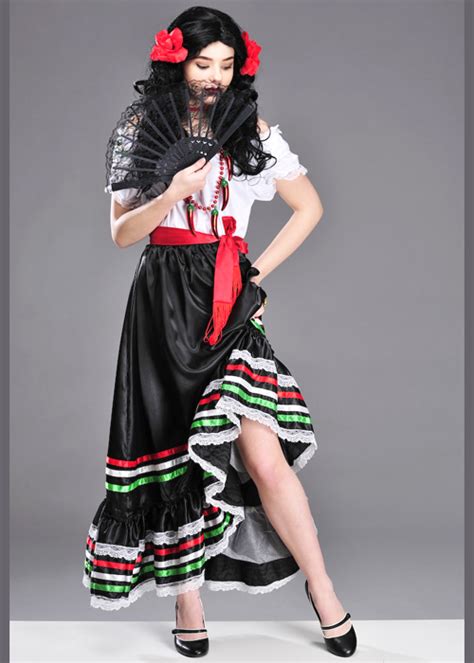 Authentic Mexican Lady Senorita Costume Authentic Mexican Lady Senorita ...