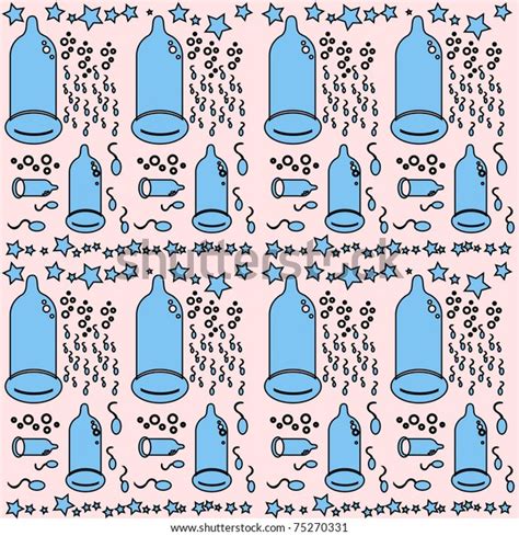 Seamless Condom Pattern Background Stock Vector Royalty Free 75270331