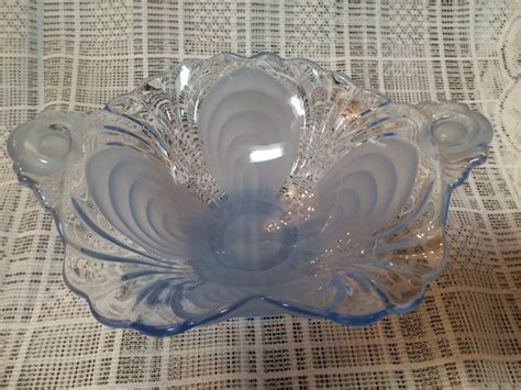 15 Off Sale Cambridge Glass Bowl Moonlight Blue Glass