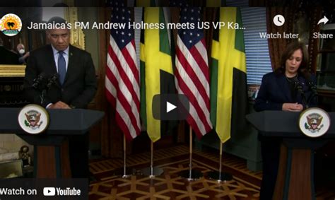 Jamaica S PM Andrew Holness Meets US VP Kamala Harris