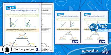 Póster Ángulos Complementarios Suplementarios 6°