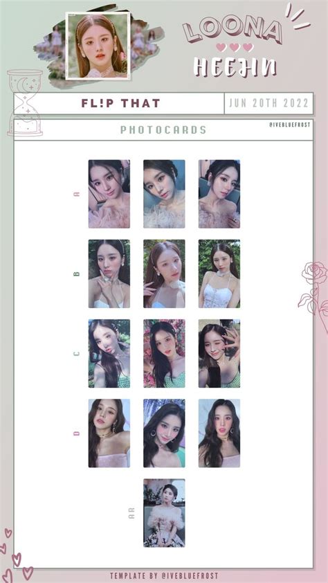 HEEJIN LOONA FLIP THAT PHOTOCARD TEMPLATE Aleatória