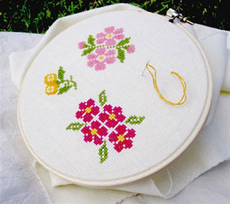 Collection Of Vintage Cross Stitch Floral Motifs Cross Stitch Pattern