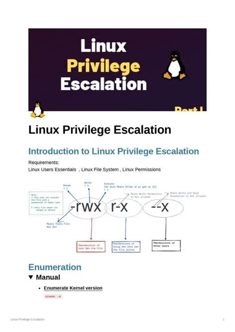 Linux Privilege Escalation PDF