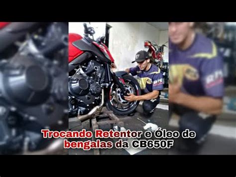 cb 650f trocando óleo e retentores das bengalas Thiago da cb 1000