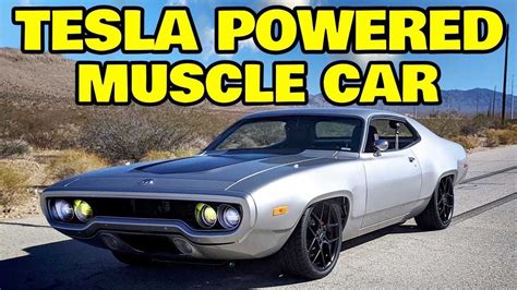 Rich Rebuilds Drives Impressive Tesla Swapped Plymouth Muscle Car