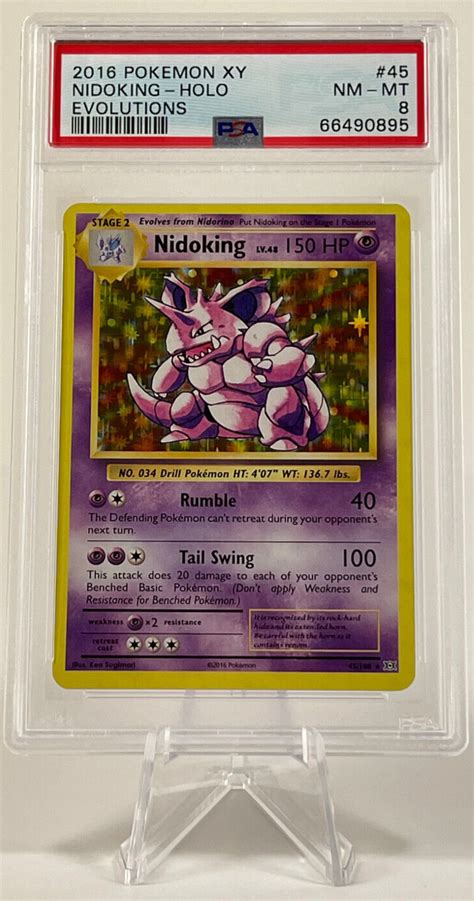 Pokemon Card Xy Evolutions Nidoking Holo Foil Psa Nm Mt