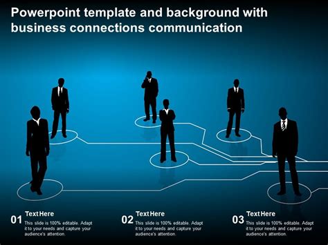 Powerpoint Template And Background With Business Connections Communication | Presentation ...