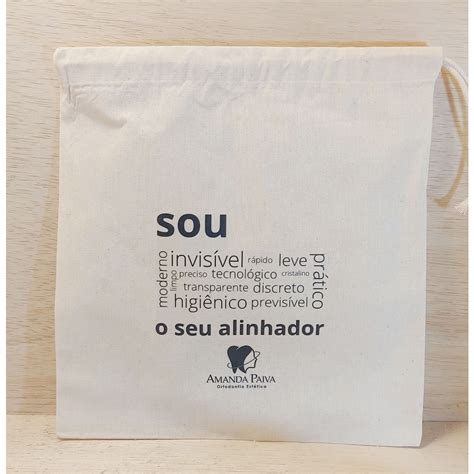 Kit 10 Saquinho Alinhador Ondontológico Clínica Cordão Embutido