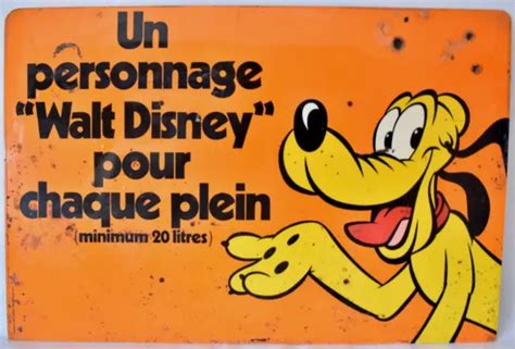 Ancienne Plaque De Garage Auto Un Personnage Walt Disney Pour Chaque