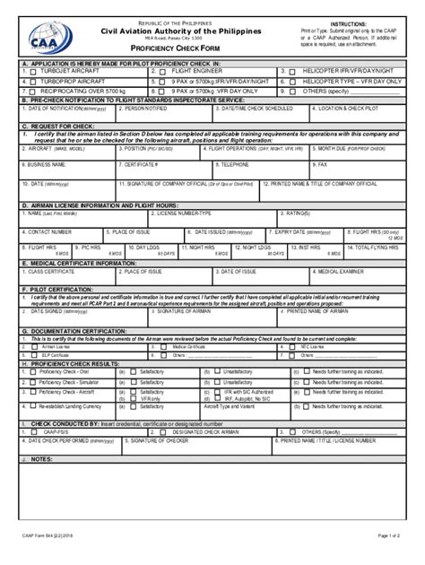 Fillable Online Caap Gov Submit Original Only To The CAAP Fax Email