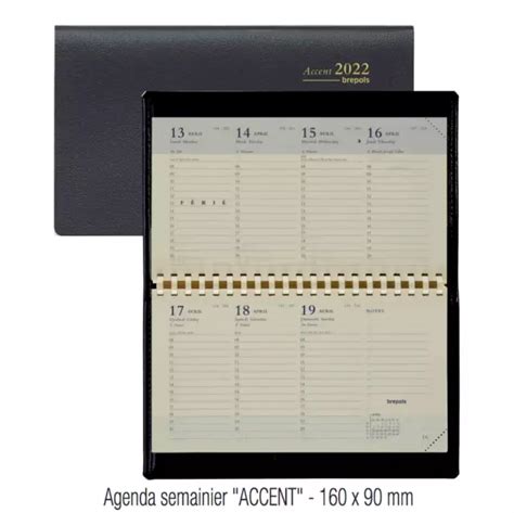 BREPOLS NOTAPLAN AGENDA Semainier Civil 2023 Format 9x16cm C Noir NEUF