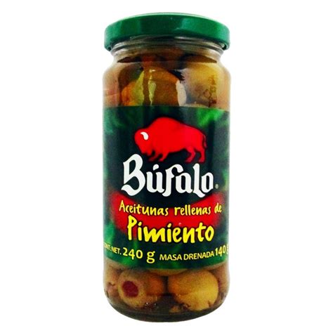 Aceitunas Verdes Bufalo Rellenas De Pimiento 240 G Walmart