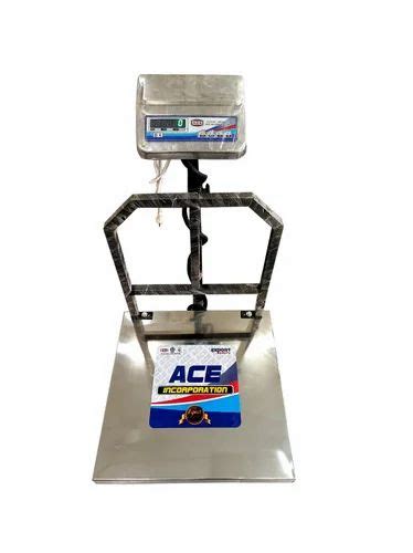 Ace Stainless Steel Heavy Platform S S Body Weighing Scale Size