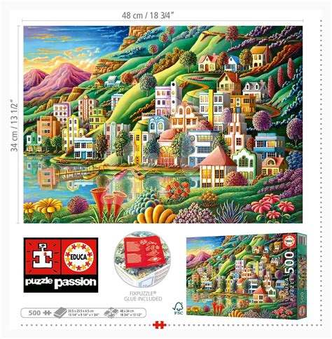 Puzzle Hidden Harbor 500 Dielov S Lepidlom Educa