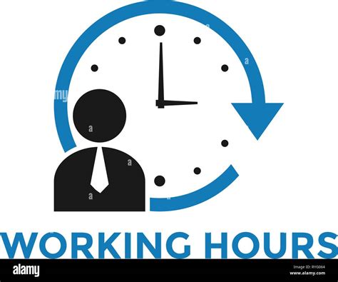 Working Hours Icon Design Template Vector Isolated Stock Vector Image