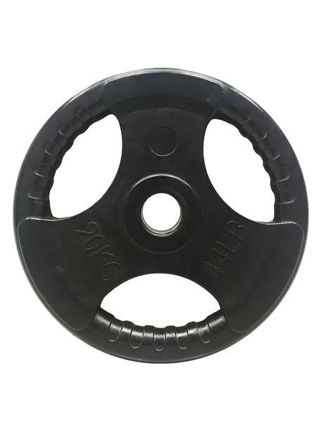 Tri Grip Rubber Encased Weight Plates Olympic