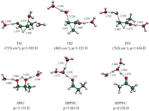 The B3lyp6 31gd Optimized Geometries Of Conversion Reaction Model