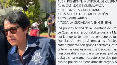 Policías enfrentaron desarmados a delincuentes en Cuernavaca piden