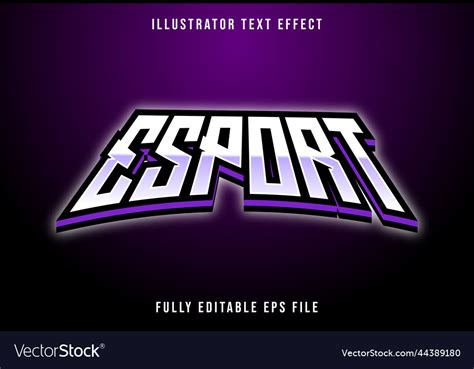 Esport Text Effect Royalty Free Vector Image Vectorstock