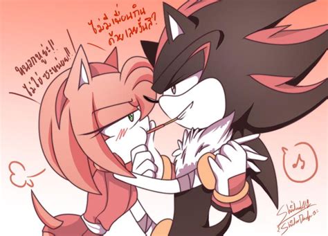 Shadamy Pocky Day By MisterHyeon In On DeviantArt Sonic Y Amy