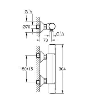 Grohe Precision Start Mezclador Termost Tico De Ducha Codigo