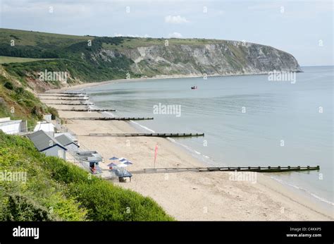 Looking Up The Bay From The Grand Hotel At The Sandy Beach And Groynes