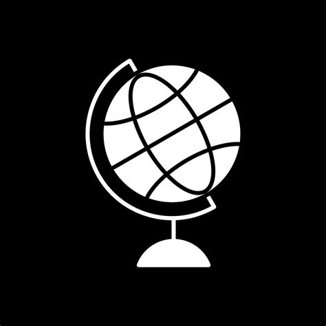 Globe Glyph Inverted Icon Vector Art At Vecteezy