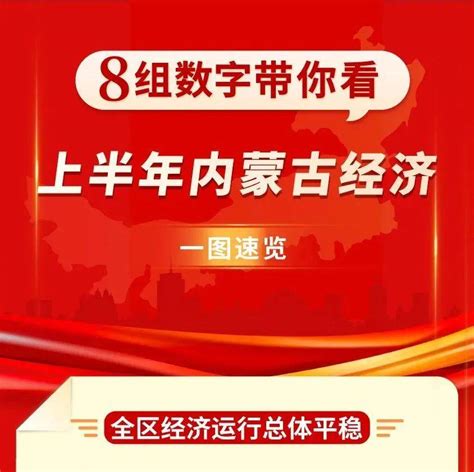 【一图速览】8组数字带你看上半年内蒙古经济内蒙古数字经济