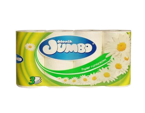 Papier toaletowy biały JUMBO rumiankowy 3w 8 rolek 9658265164