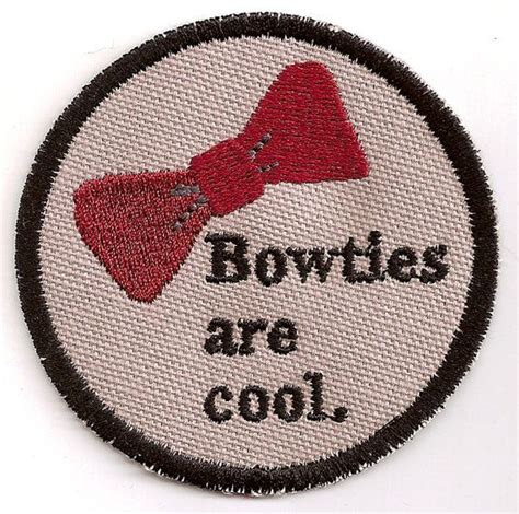 Bowties Are Cool Patch Etsy Cool Patches Patches Embroidered Patches