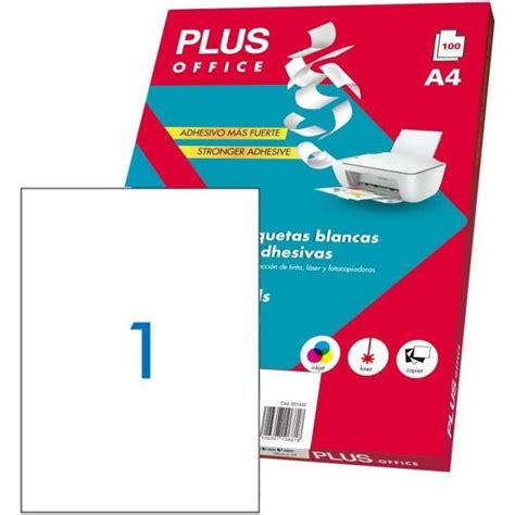 Étiquettes Adhésives Blanches À Imprimer Lot De 100 Feuilles