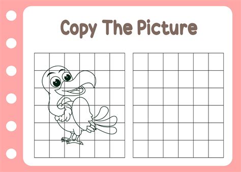 copy  picture  vulture learning drawing  kids  vector