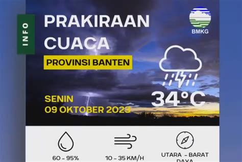 Satu Daerah Di Banten Berpotensi Diguyur Hujan Lebat Berikut Prakiraan