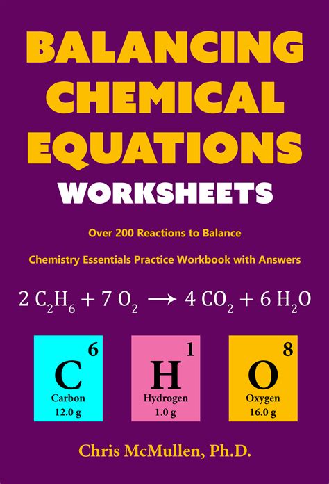 Balancing Chemical Equations Worksheets Over 200 Reactions To Balance Chemistry Essentials