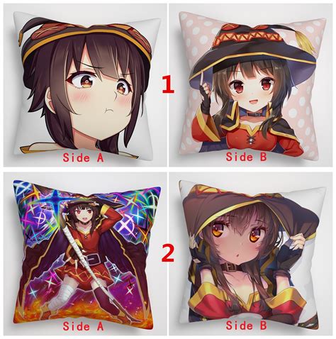 Kono Suba Megumin Anime cojín almohada de doble cara cubierta de la