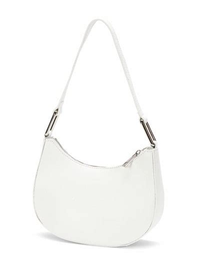 Leder Mini Bananen Handtasche für Damen Weiß Walbusch