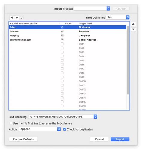 Importing Recipients From A Plain Text File Faq