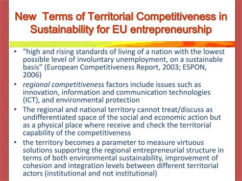 Ppt Entrepreneurship And Local Development How To Build A Cohesive