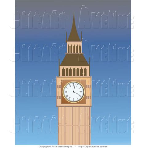 Avenue Clipart Of A The Big Ben Clock Tower At The Palace Of Botanical