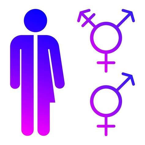 Unisex Or Intersex Symbol Icon Collection Male And Female Symbols