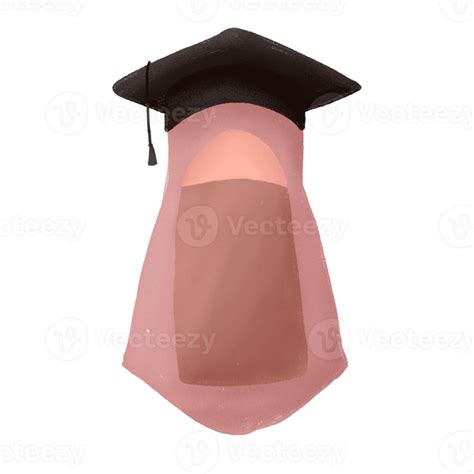 A Cartoon Woman Wearing A Graduation Cap And Gown Holding Flowers 33648212 Png