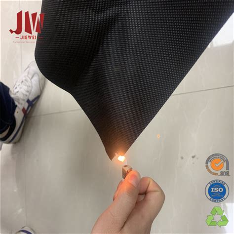 Fireproof Waterproof Fabric Quality Biodegradable Flame Retardant Black