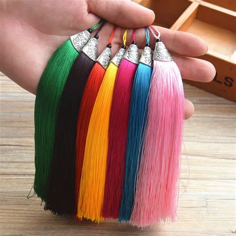 Buy 5pcs Lot 17cm Chinese Knot Tassels 17 Colors Handmade Long Silk Tassel