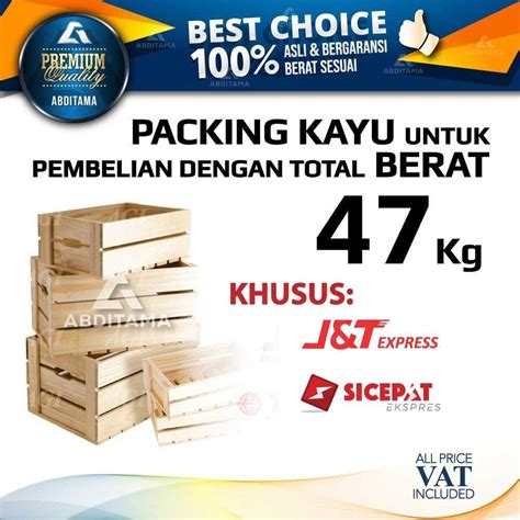 Jual Packing Kayu Khusus SiCepat JnT Berat Barang 47KG Shopee