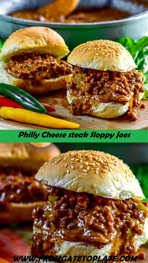 Philly Cheese Steak Sloppy Joes From Gate To Plate