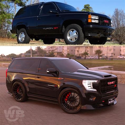 Modern Gmc Yukon Gt Packs Lambo Doors And Front Hinged Engine Hood Cgi