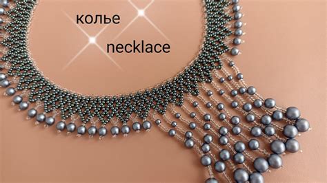 Beaded necklace. Колье-галстук. Бисерная сетка. МК - YouTube
