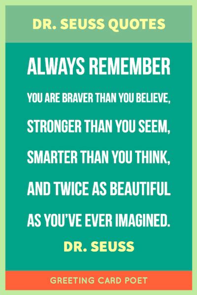 Dr Seuss Birthday Quotes Dr Seuss Quotes Always Remember You Stronger Than You He Is Able