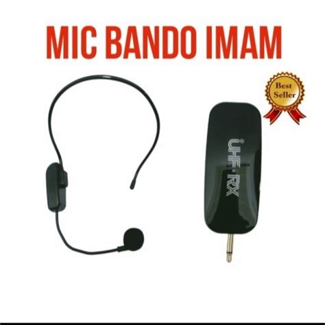 Jual MIC WIRELESS BANDO CLIP ON IMAM MASJID MIC BANDO WIRELESS